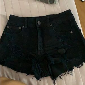 Black Jean shorts